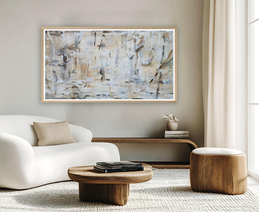 Modern Minimalist Abstract Wall Art – Large Geometric Fine Art Print for Contemporary Home Decor