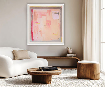 Pink Abstract Boho Upclose with signature of bottomright