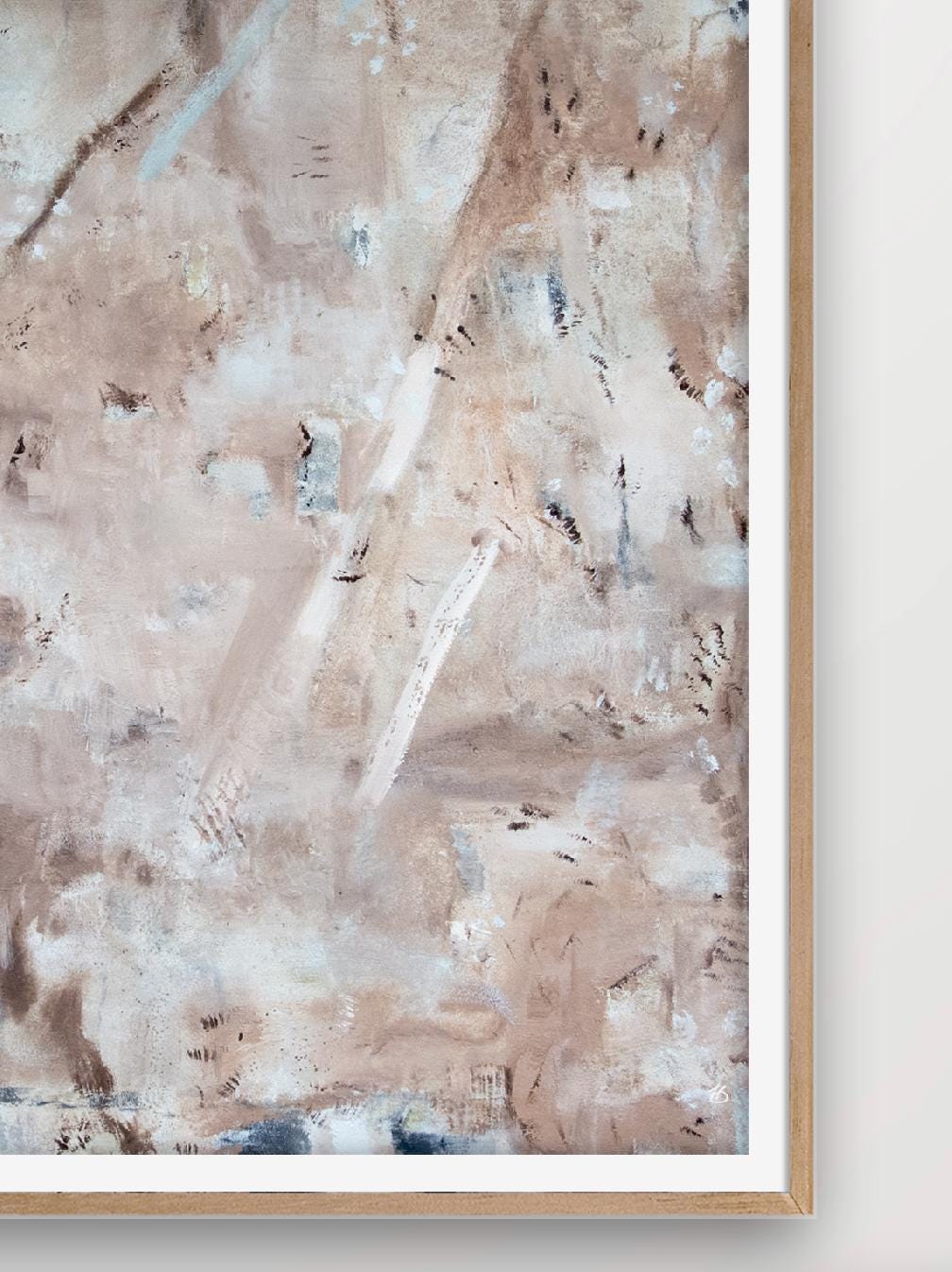 Neutral Abstract Painting Framed Print, large minimalist abstract art, Modern textured pastel multicolor, Trendy aesthetic large wall art